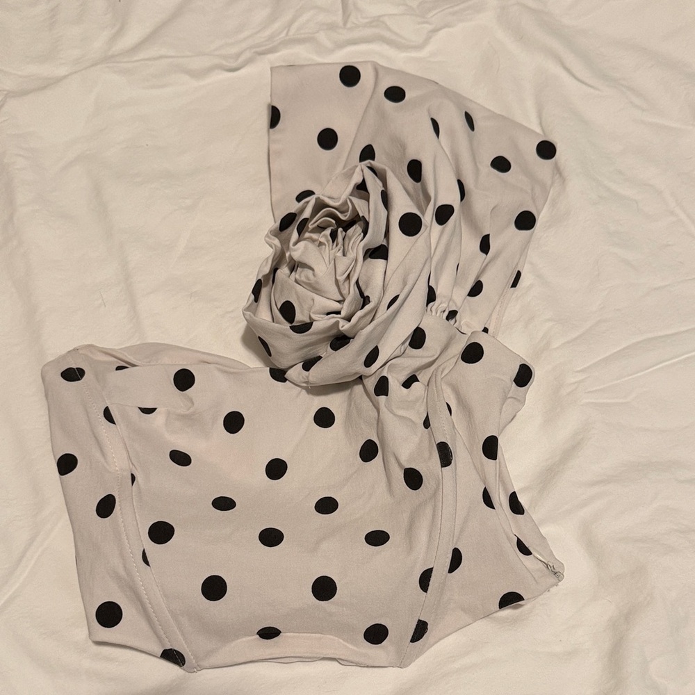 Zara Black and White Polka Dot Blouse